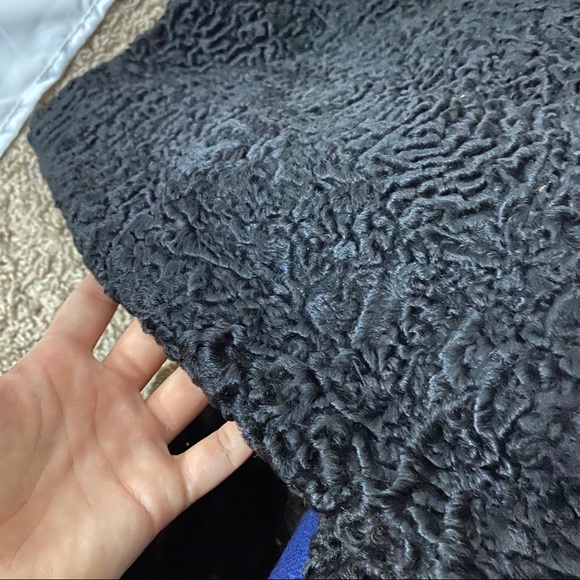 Revillon Black Curly Persian Lamb Fur Coat - Picture 13 of 13